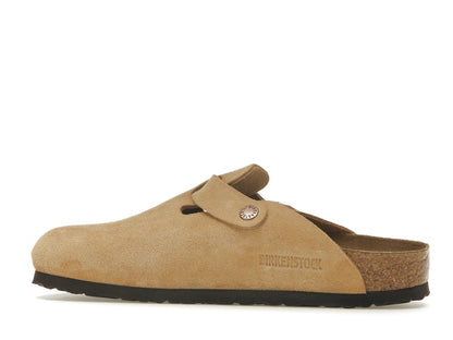 Birkenstock Boston Suede Latte Cream