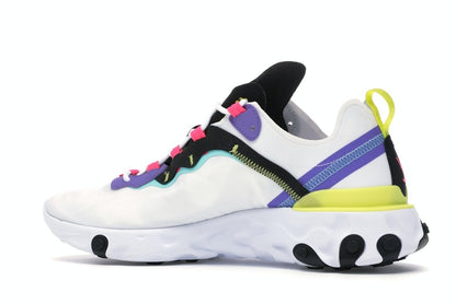 Nike React Element 55 White Psychic Purple Hyper Pink