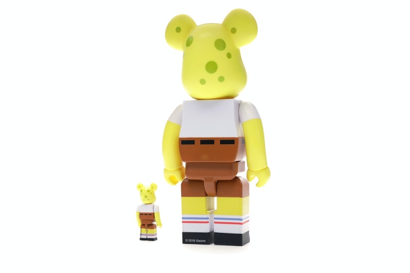 Bearbrick Spongebob 100% & 400% Set Yellow