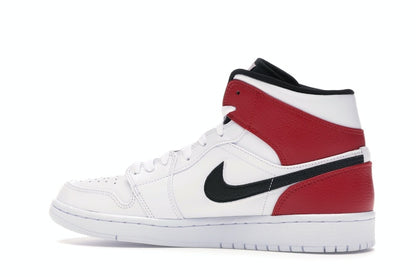 Jordan 1 Mid White Black Gym Red
