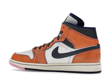 Jordan 1 Mid SE Summit White Crimson Bliss Deep Royal Blue Iron Grey