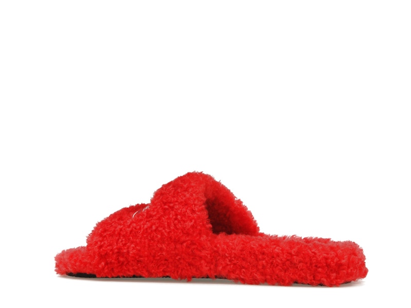 Balenciaga Furry Slide Red White (Women's)