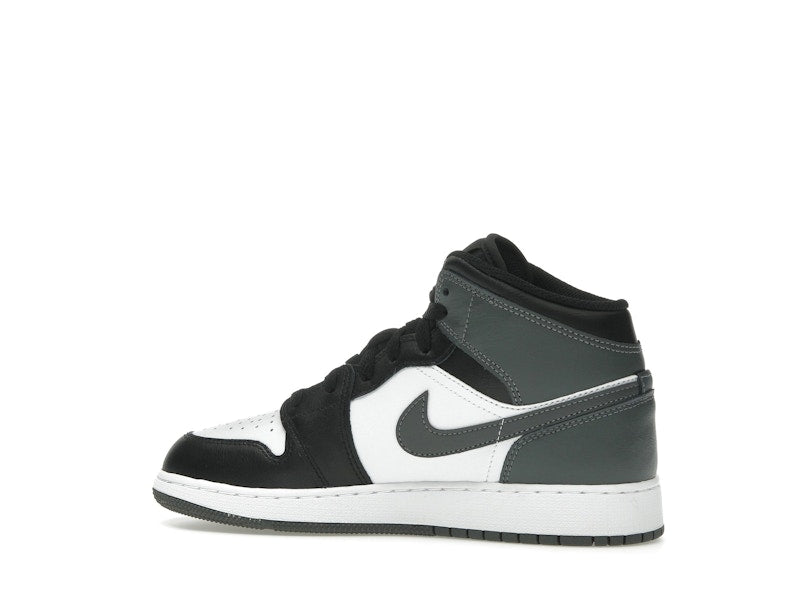 Jordan 1 Mid Black White Iron Grey (GS)