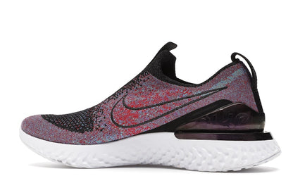 Nike Epic React Moc Flyknit Black University Red Hyper Jade