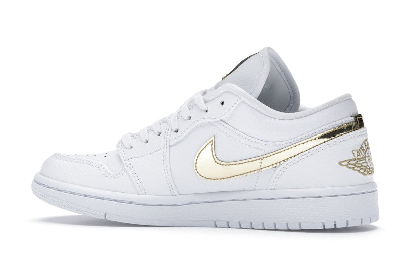 Jordan 1 Low White Metallic Gold (Women's)