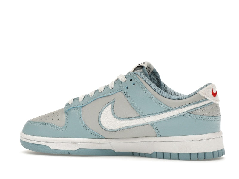 Nike Dunk Low Retro Fleece Swoosh Worn Blue