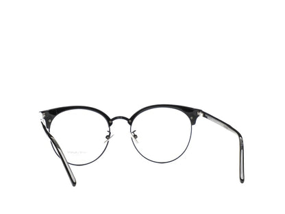 Saint Laurent Round-Frame Acetate Optical Frames Black Black Transparent (SL233F-30002729-001)