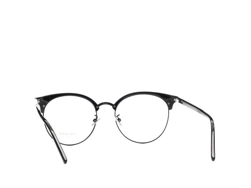 Saint Laurent Round-Frame Acetate Optical Frames Black Black Transparent (SL233F-30002729-001)