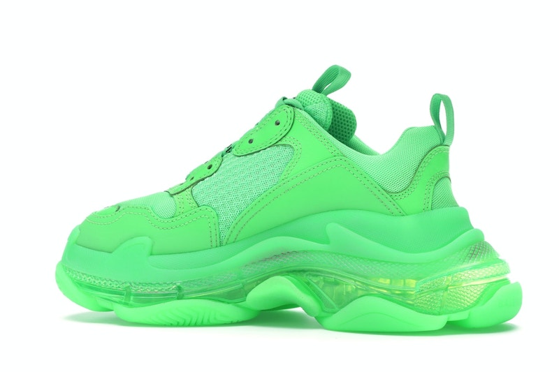 Balenciaga Triple S Neon Green Clear Sole (Women's)
