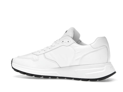 Prada PRAX 01 Sneakers Re-Nylon Brushed Leather White Black