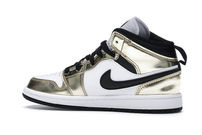 Jordan 1 Mid Metallic Gold Black White (PS)