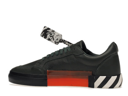 OFF-WHITE Vulc Low Dark Green Leather