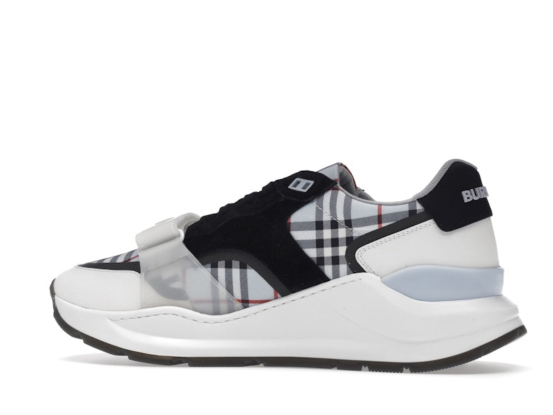 Burberry Ramsey Haymarket Check Print Light Blue White Black