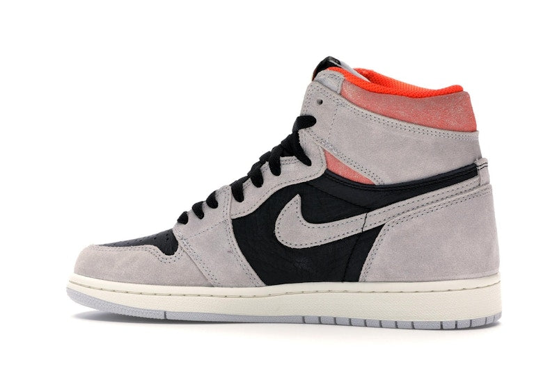 Jordan 1 Retro High Neutral Grey Hyper Crimson