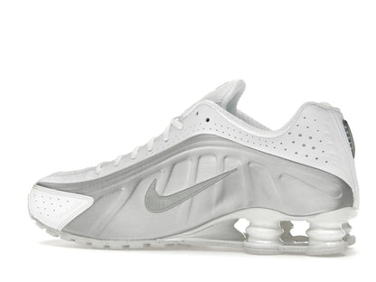 Nike Shox R4 White Bright Crimson Metallic Silver