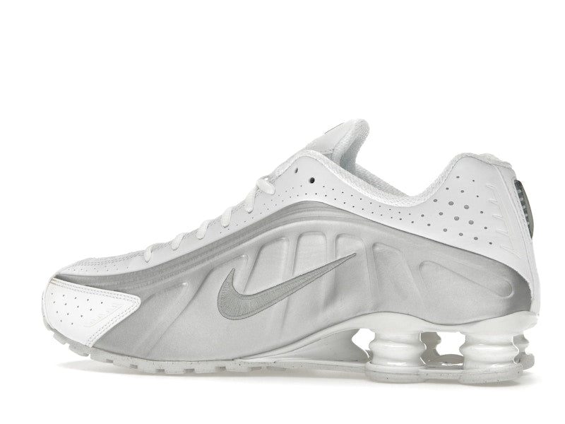 Nike Shox R4 White Bright Crimson Metallic Silver