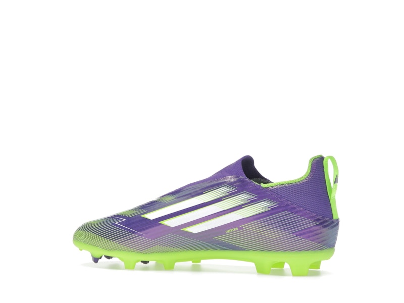 adidas F50 League Laceless FG/MG Purple Rush Cloud White Lucid Lemon (GS)