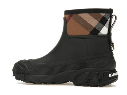 Burberry House Check Rain Boots Black Archive Beige (Women's)