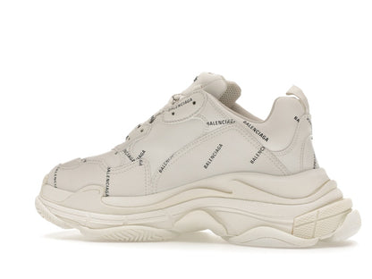Balenciaga Triple S Allover Logo White