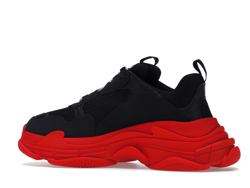 Balenciaga Triple S Black Red Sole