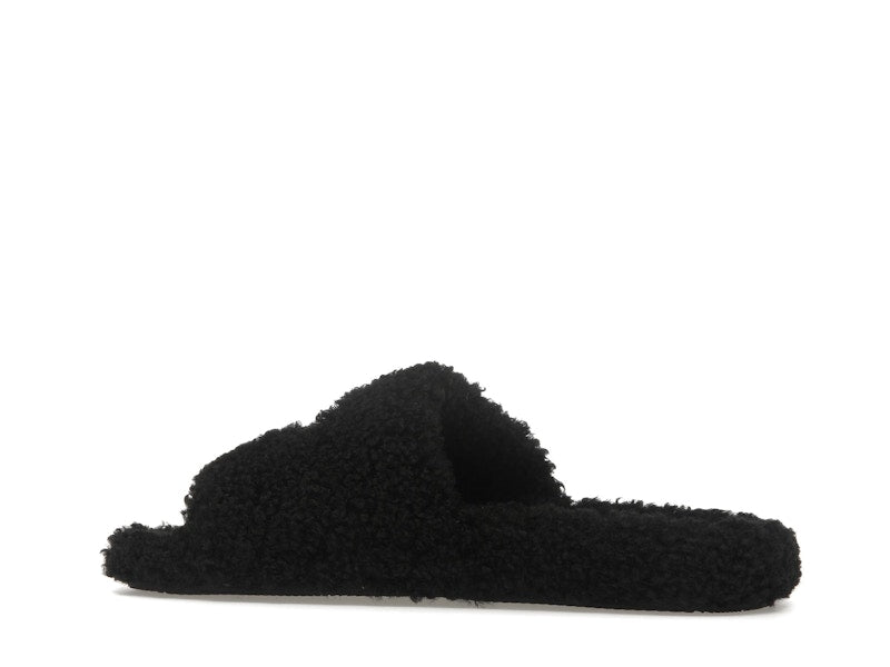 Balenciaga Paris Furry Slide Black (Women's)