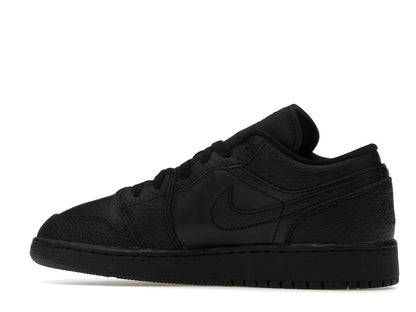 Jordan 1 Low Tumbled Leather Black (GS)