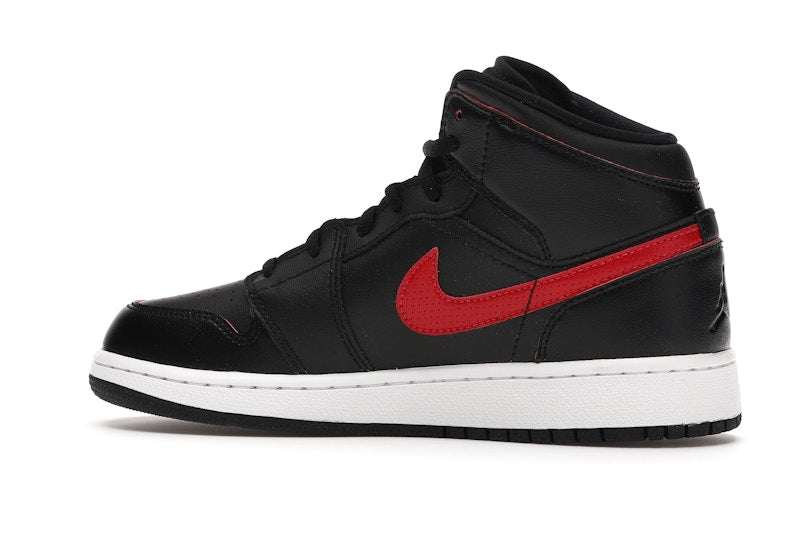 Jordan 1 Retro Mid Black Gym Red (GS)