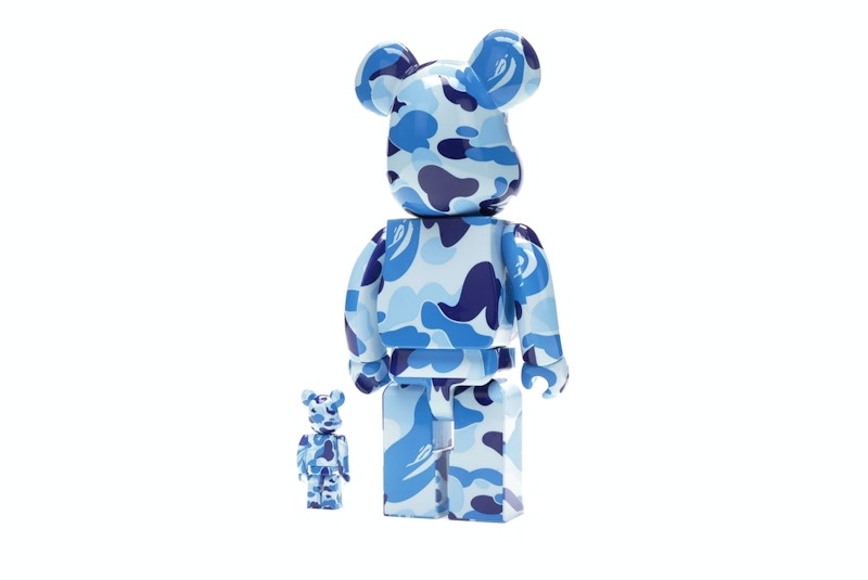 Bearbrick A Bathing Ape ABC Camo 100% & 400% Set Blue