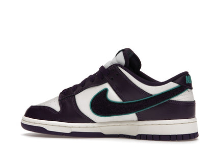 Nike Dunk Low Chenille Swoosh Sail Grand Purple