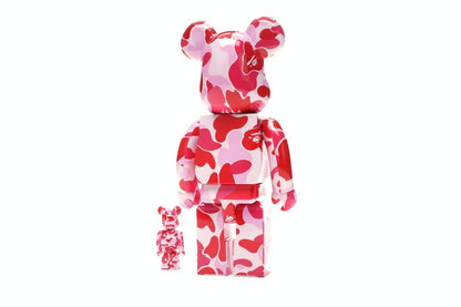 Bearbrick A Bathing Ape ABC Camo 100% & 400% Set Pink