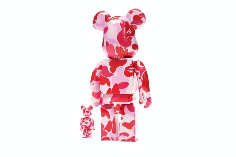 Bearbrick A Bathing Ape ABC Camo 100% & 400% Set Pink