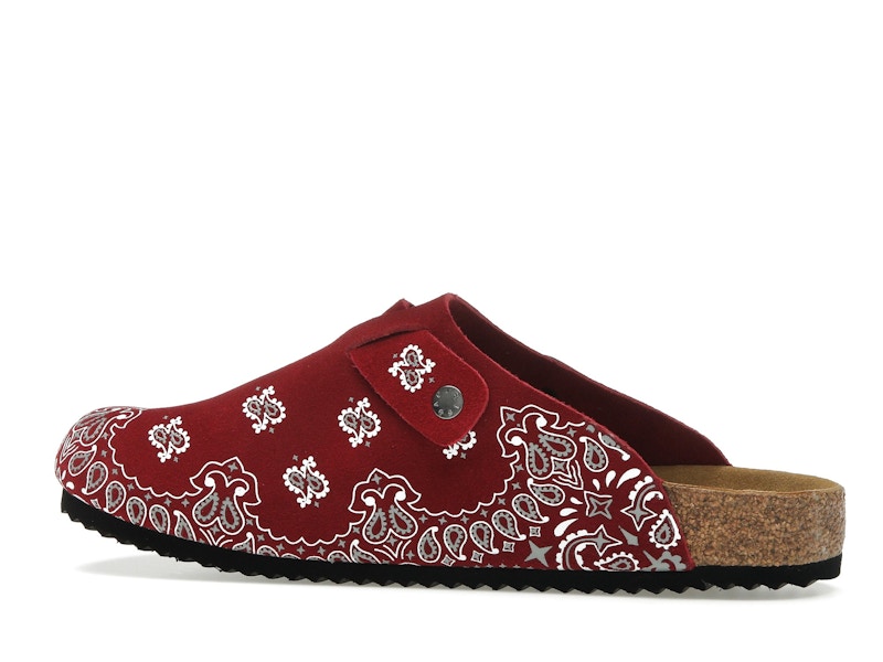 Bravest Studios Suede Paisley Clogs Burgundy