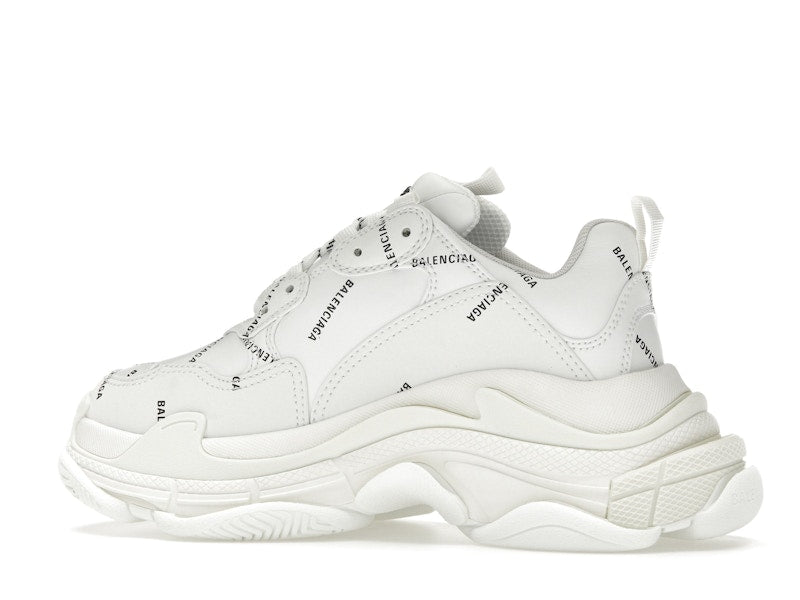 Balenciaga Triple S Allover Logo White (Women's)