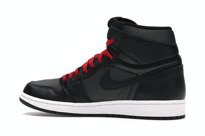 Jordan 1 Retro High Black Satin Gym Red