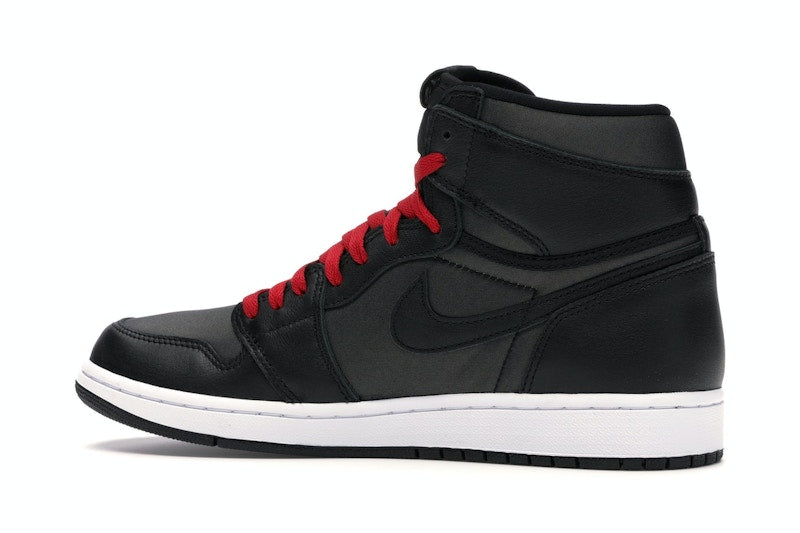 Jordan 1 Retro High Black Satin Gym Red