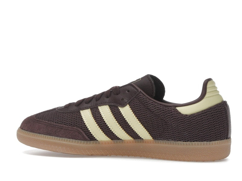 adidas Samba OG Shadow Brown Powder Yellow (Women's)