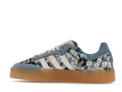adidas Sambae Liberty London Floral Embroidery Blue Cream White (Women's)