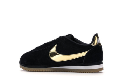 Nike Classic Cortez Black Metallic Gold Gum (Women's)