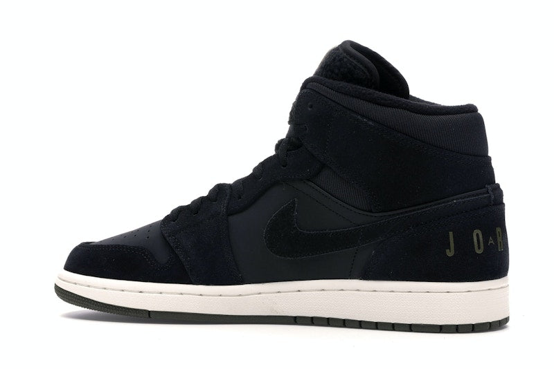 Jordan 1 Mid Black Olive Canvas