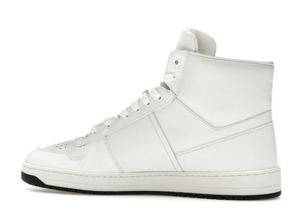 Prada Downtown High Top Sneakers Leather White White Black