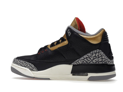 Jordan 3 Retro Black Cement Gold (Women's)