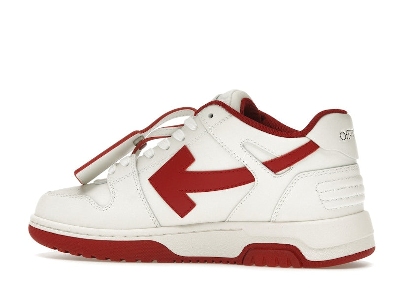 OFF-WHITE Out Of Office OOO Low Tops White Burgundy