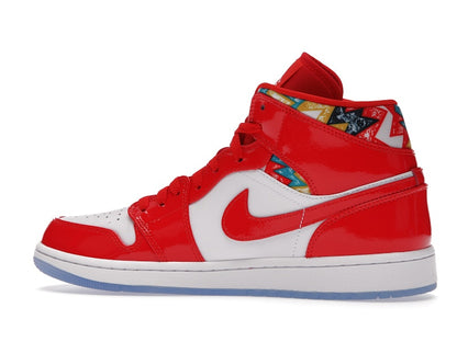 Jordan 1 Mid Barcelona Sweater Red Patent