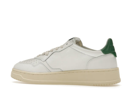 Autry Medalist Leather Low White Green