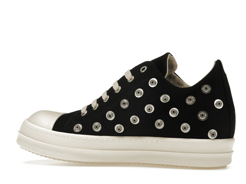 Rick Owens DRKSHDW Low Sneaks Eyelet Black Milk