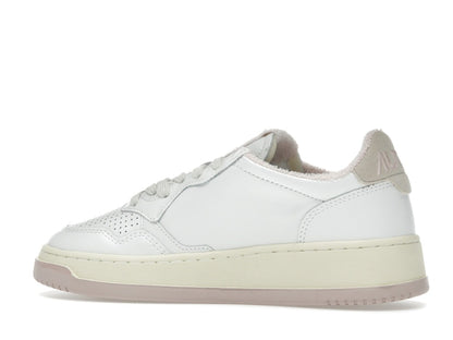 Autry Medalist Leather Low White Powder Pink (Women's)