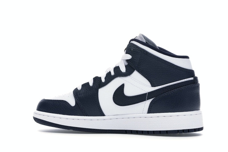 Jordan 1 Mid White Metallic Gold Obsidian (GS)