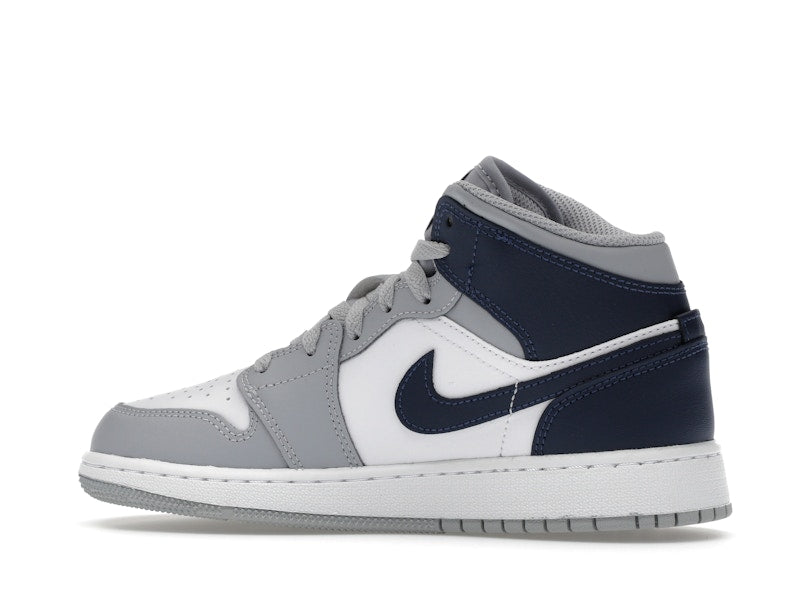 Jordan 1 Mid Wolf Grey Midnight Navy (GS)