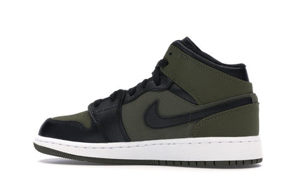 Jordan 1 Mid Olive Canvas Black (GS)