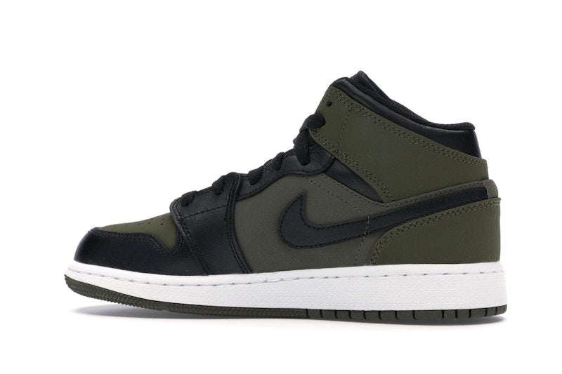 Jordan 1 Mid Olive Canvas Black (GS)